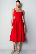 Temp Crystal Embellished Sleeveless Midi Dress