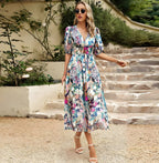 Anita Luxe Midi Dress with Flowers Boutique Collection