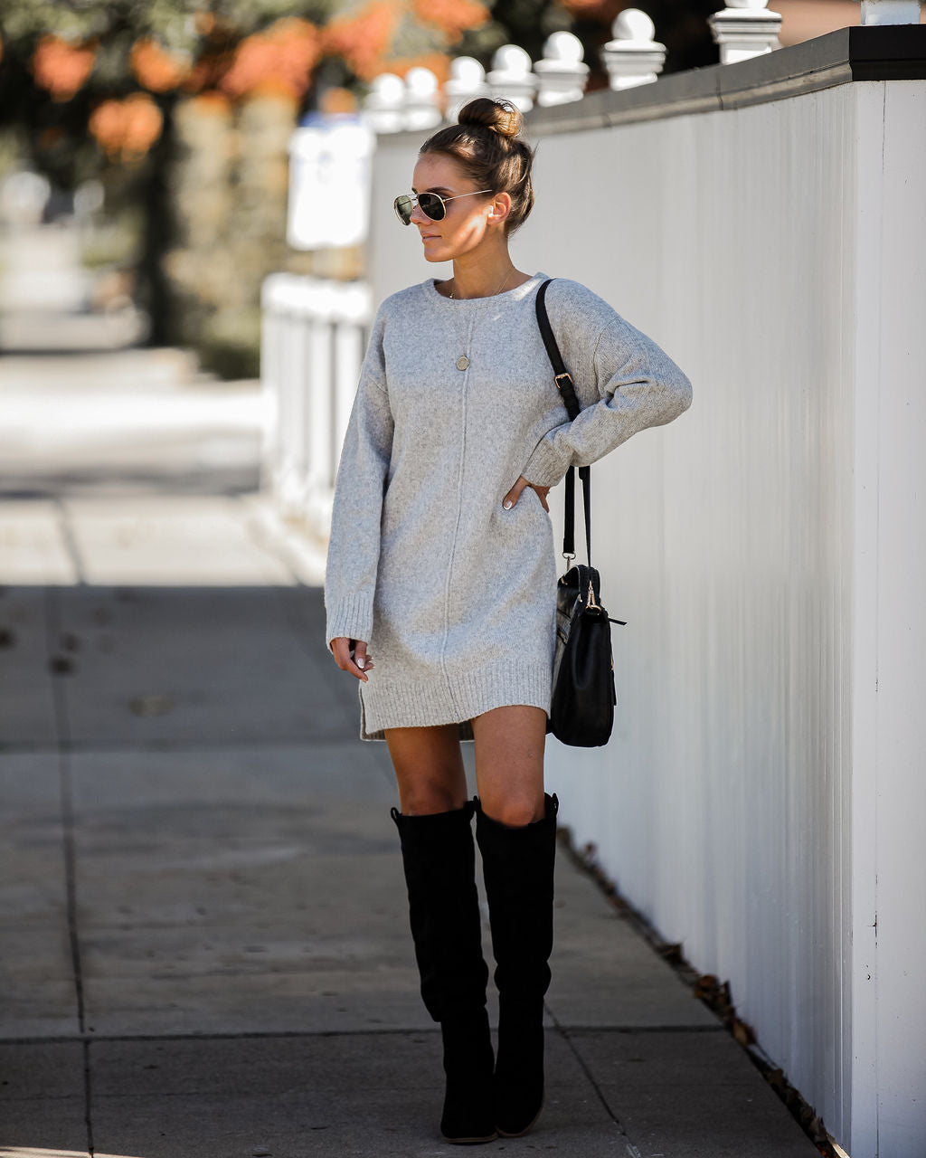 Smoky Mountain Sweater Dress Grey
