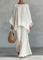 Aria Two-Piece Set – Oversized Top & Wide Leg Pants