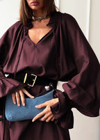 Sienna Relaxed Boho Maxi Dress – Oversized Long Sleeve Flowy Everyday Dress