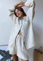 Linen District - Relaxed Shirt & Shorts Co-Ord Set