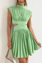 Denisse Timeless Mini Dress Light Green Evening Wear Edit