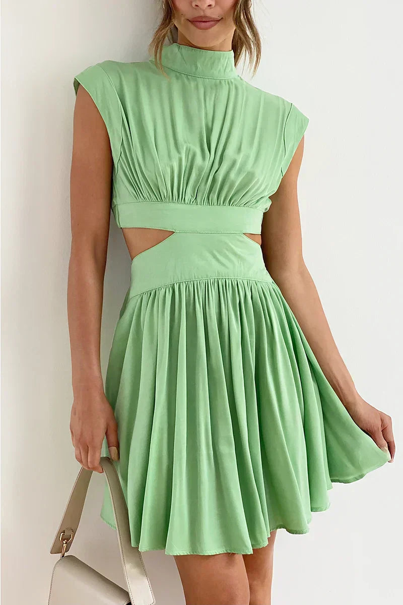 Denisse Timeless Mini Dress Light Green Evening Wear Edit