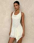 FIORELLA MINI DRESS - WHITE : LACE : CREAM
