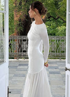 Elara - Long Sleeve Ruched Maxi Dress