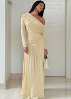 Aveline - One Shoulder Draped Maxi Dress