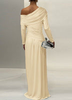 Aveline - One Shoulder Draped Maxi Dress