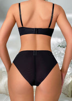 Padded Underwire Lingerie Set – Push Up Bra and Matching Panties