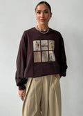 Graphic Print Long Sleeve Sweatshirt – Relaxed Fit Pullover