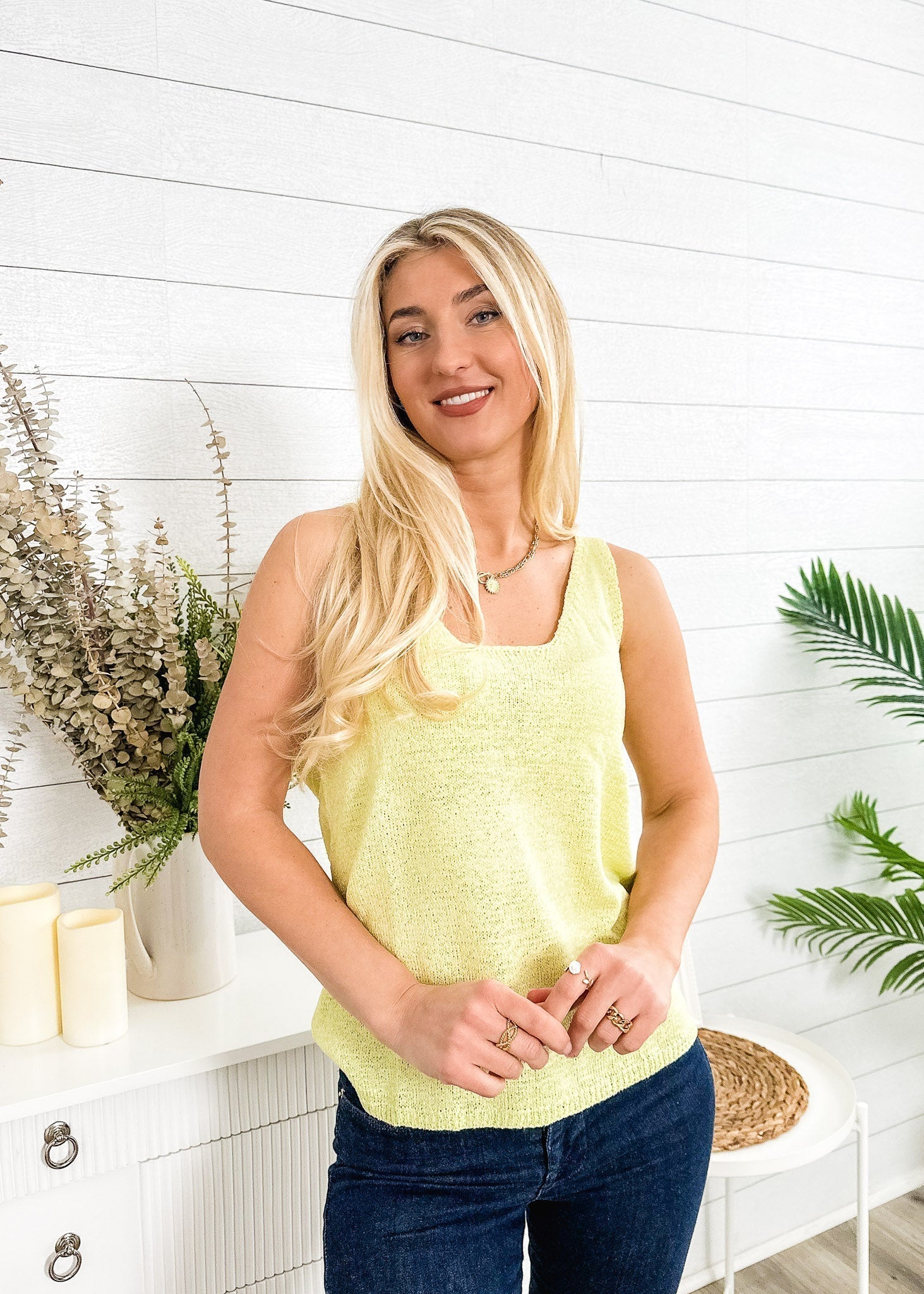 Knit Scoop Neck Tank Top