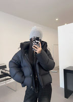 Lyra Oversized Puffer Jacket – Warm Hooded Winter Coat in Ivory