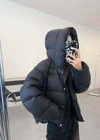 Lyra Oversized Puffer Jacket – Warm Hooded Winter Coat in Ivory