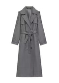 Urban Muse - Long Gray Wool Coat
