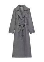 Urban Muse - Long Gray Wool Coat