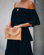Bonifacio Tiered Pleated Midi Dress Black