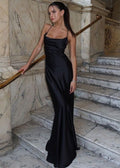 Delphine - Backless Satin Evening Gown