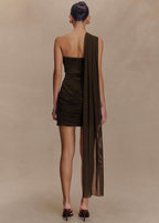 Celina - One Shoulder Draped Mini Dress