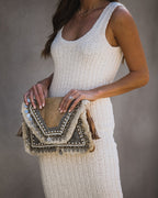 Desert Moon Cotton Ribbed Midi Dress Oatmeal