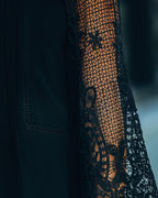 City Of Love Pocketed Crochet Lace Dress Black