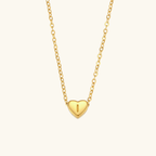 Golden Heartbeat - Initial Necklace
