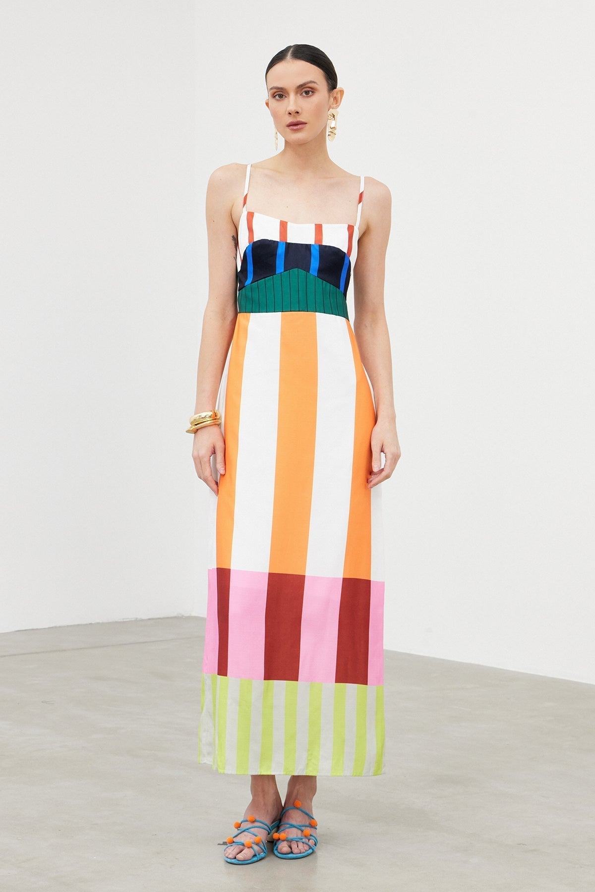 Ibb Spaghetti Stripe Maxi Dress