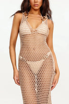 Kora Strappy Knitted Maxi Dress