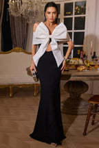 Tany Off Shoulder Bow Maxi Dress