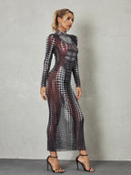 Ishi Long Sleeve Maxi Dress In Black