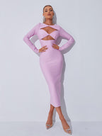 Isobel Long Sleeve Cutout Bandage Dress