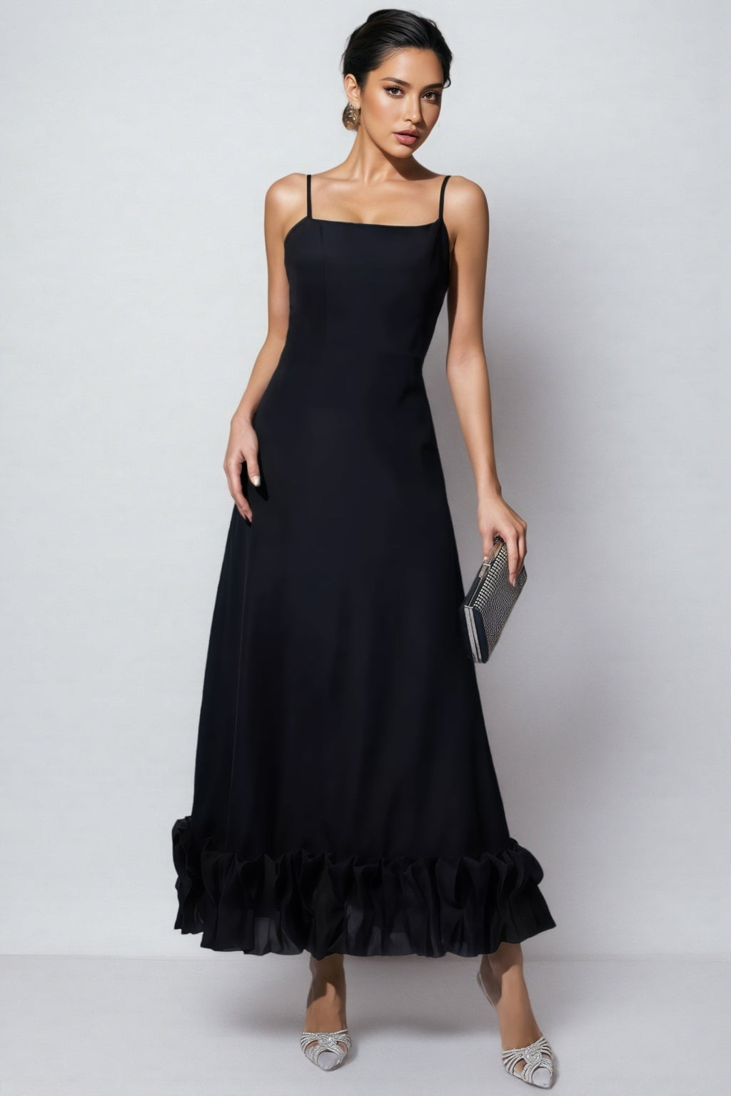 Tavae Black A-line Maxi Dress