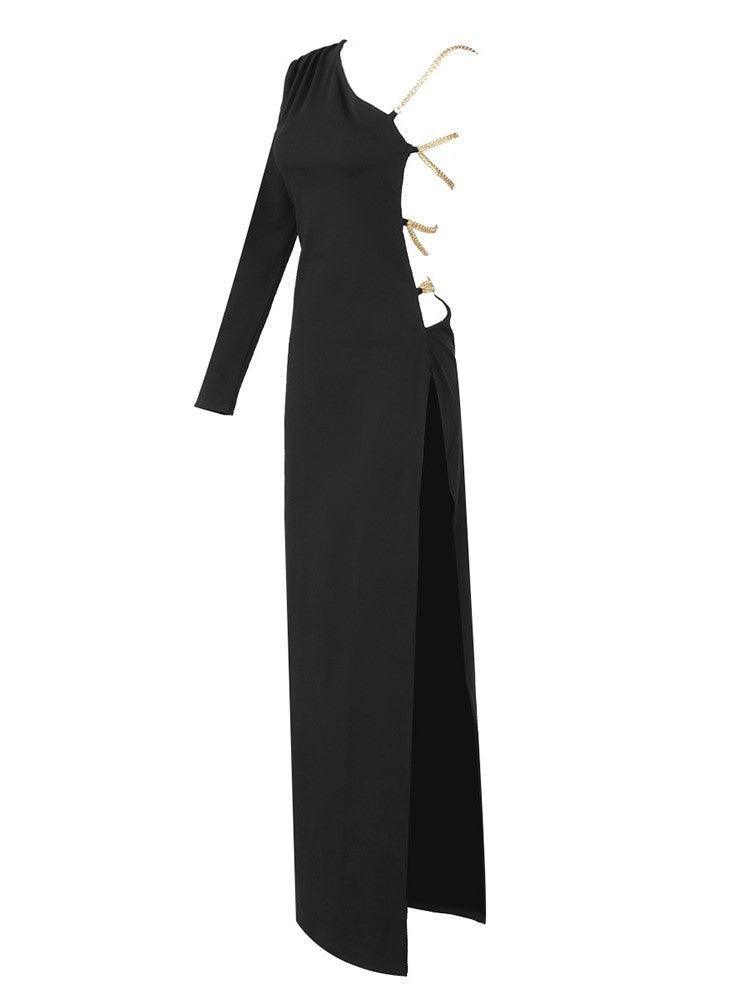 Izara One Shoulder Backless Maxi Dress