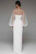 Kalia Sheath Pearl Maxi Dress-White