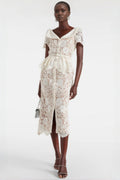 Quin Lace Rhinestone Bottom Midi Dress