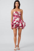 Finch Floral Off-Shoulder Pleat Mini Dress