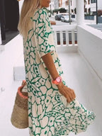 Valentina Chic Green Maxi Summer Dress Premium Wardrobe Essential
