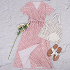 Polka Dot Wrap Dress | S-2XL