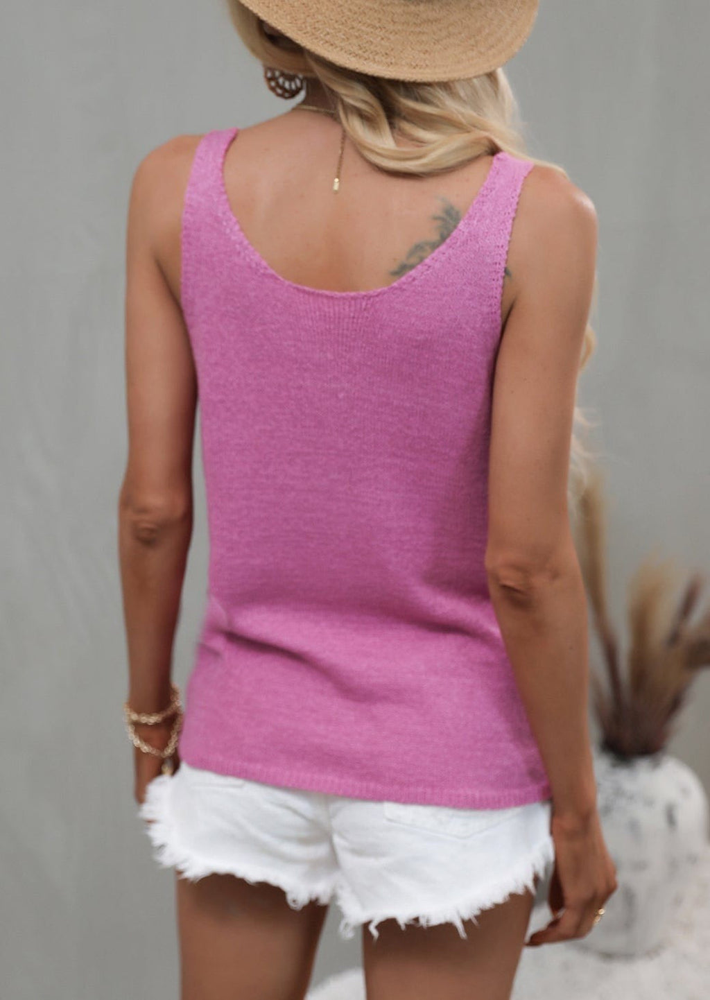 Knit Scoop Neck Tank Top