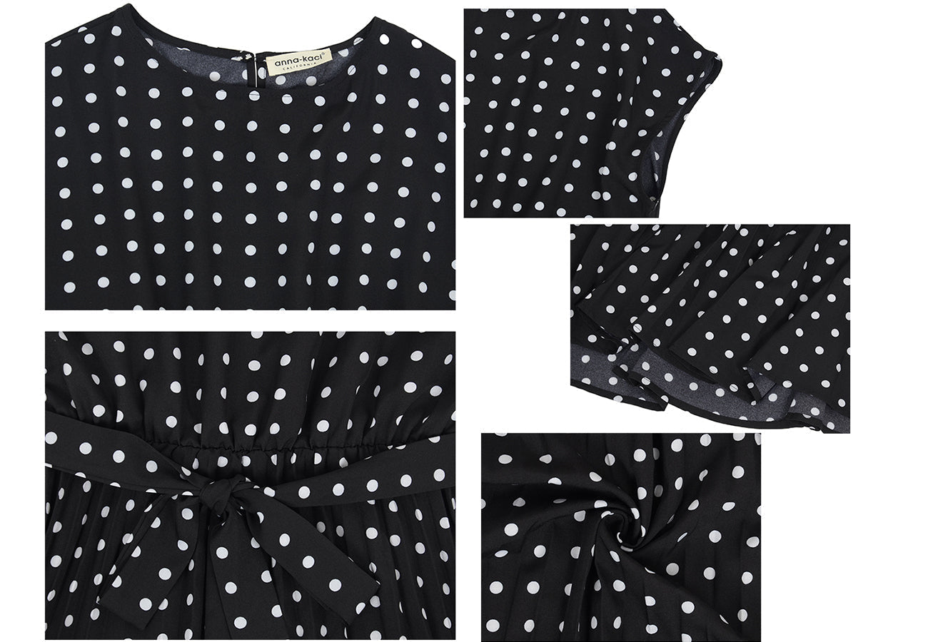 Polka Dot Cap Sleeve Dress