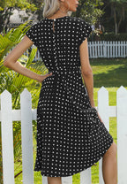 Polka Dot Cap Sleeve Dress
