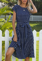 Polka Dot Cap Sleeve Dress