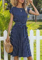 Polka Dot Cap Sleeve Dress
