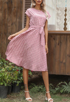 Polka Dot Cap Sleeve Dress