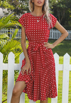 Polka Dot Cap Sleeve Dress
