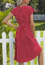 Polka Dot Cap Sleeve Dress
