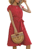 Polka Dot Cap Sleeve Dress