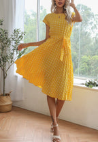 Polka Dot Cap Sleeve Dress