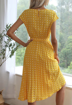 Polka Dot Cap Sleeve Dress