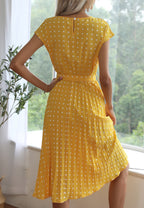 Polka Dot Cap Sleeve Dress
