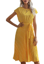 Polka Dot Cap Sleeve Dress